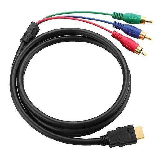 5Ft 1.5M HDMI Male to 3RCA Video Audio AV Component Converter Adapter Cable For HDTV DVD and Most LCD Projectors