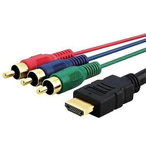 5Ft HDMI To 3-RCA Video Audio AV Component Converter Adapter Cable For HDTV