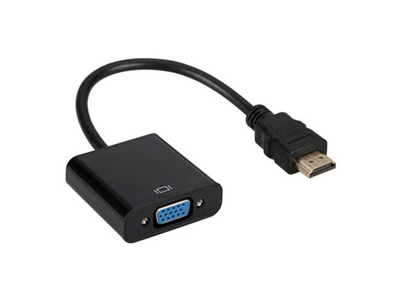 Hot New HDMI to VGA Video Converter Adapter without Audio For Projector TVbox Xbox 360 PS3 PC360 DHL free shipping