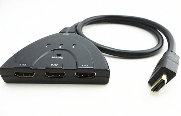 1 PCS HDMI Auto Switcher Port 3 To 1 Support 4K*2K HDCP Adapter For Apple Device Projector TVbox Xbox 360 PS3 PC360 DHL