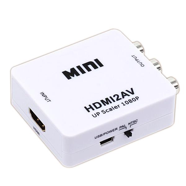 HDMI to RCA AV HDMI2AV Converter Composite Video Converter Adapter Full HD UP Scaler 1080P White Quick Dispatch