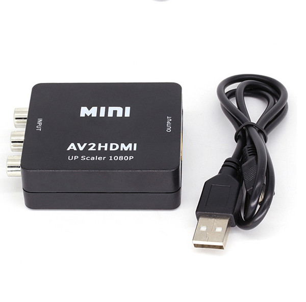 AV2HDMI HDMI2AV 1080P Converter RCA AV to HDMI Converter Adapter Mini Composite CVBS Black White Fast Shipping