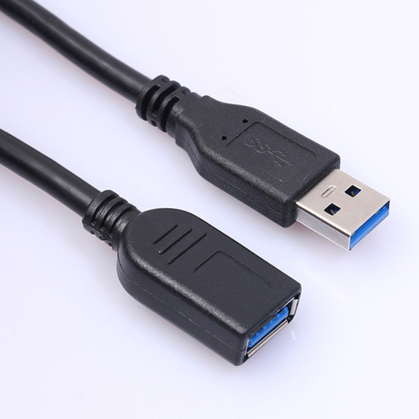 100pcs usb 3.0 male to female date cable adpeter 13inch Super Speed Black for pc notebook