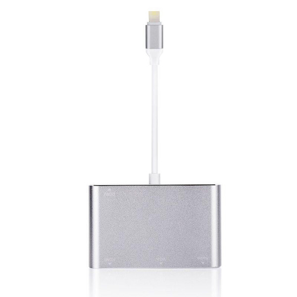 New 3 in 1 Dock to HDMI VGA AV Adapter Converter Adapter Cable for iPhone Audio Video Adapter Cable