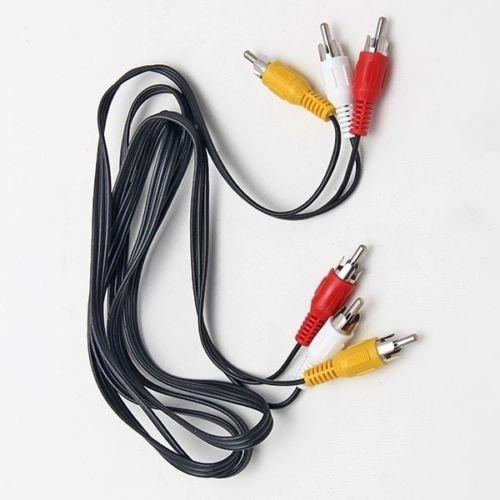 New 3 RCA Male AV to 3 RCA Male STEREO Audio Video Cable Cord for AV TV DVD 5ft