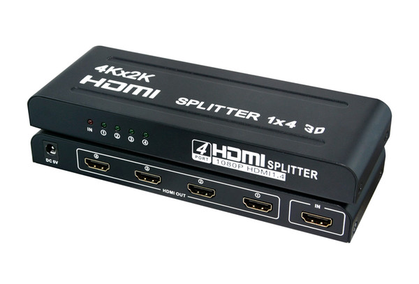 Full HD HDMI Splitter 1080p 4K 3D 1 in 4 out 1x4 Port US/EU Plug 4Kx2K