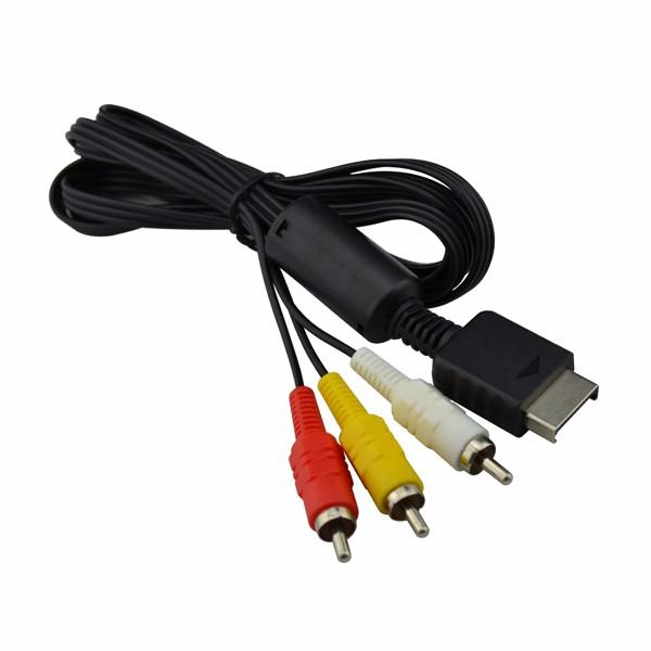 500pcs a lot Audio Video AV Cable to RCA For PlayStation for PS3 for Sony Full needle