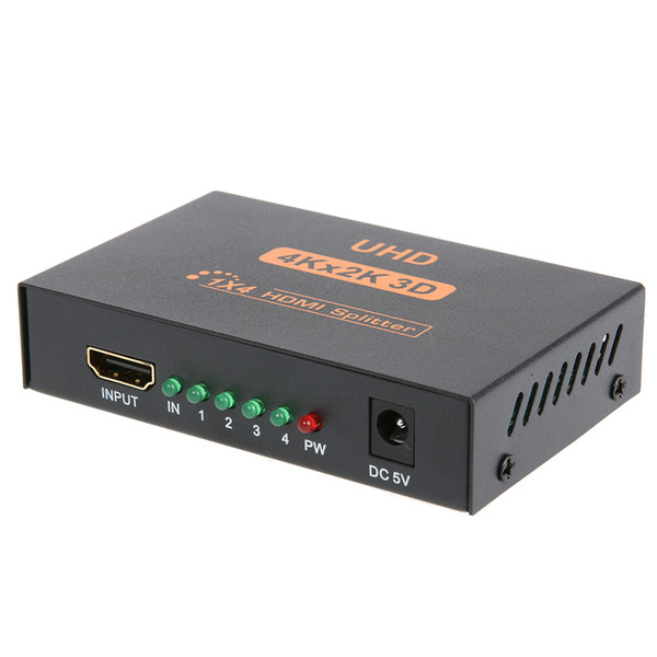 3D 4K*2K HDMI 1080P Splitter 1X4 HDMI Switch Switcher Split 1 in 4 Out Video Amplifier Repeater for HDTV Display DVD PS3