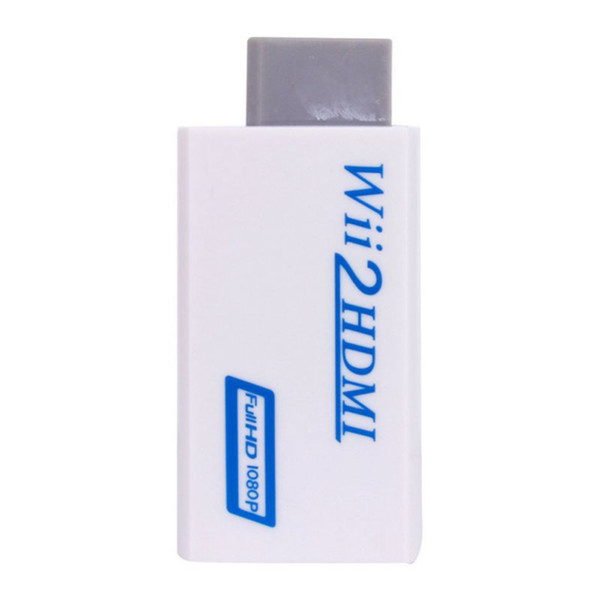 100pcs lots Support 720P 1080P Original For Wii to for HDMI Adapter Converter 3.5mm for Wii2HDMI