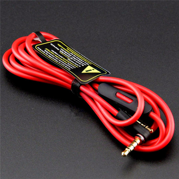 3.5mm Replacement Red Cables for Studio Heaphones with Control Talk and MIC Extension Audio AUX Male to Male for MIXR