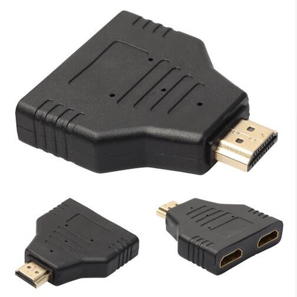 HDMI Male To Dual HDMI Female 1 to 2 Way Splitter Adapter For HD TV Hot DH for Xbox Blueray DVD players PS3