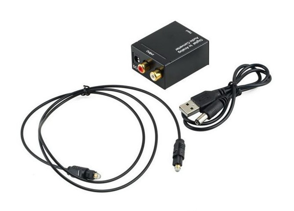 Digital Adaptador Optic Coaxial RCA Toslink Signal to Analog Audio Converter Adapter Cable LLFA