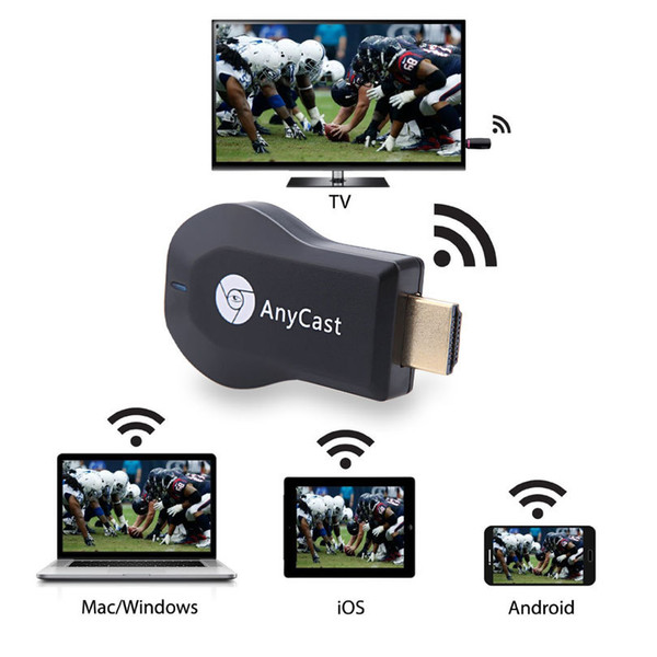 AnyCast M2 Plus iPush Mini WiFi Display TV Dongle Receiver 1080P Airmirror DLNA Airplay Miracast Easy Sharing HDMI Android TV Stick for HDTV