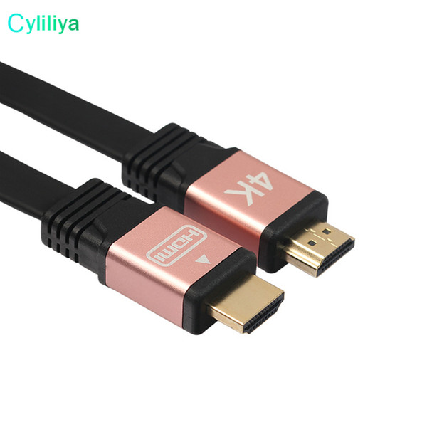 Top Quality FLAT HDMI 2.0 4K 30AWG HD 18Gbps 3D Audio Return Ethernet HDMI Cable 1m 1.5m 1.8m Support HD 1080p 1440p 2x1080p 2160p