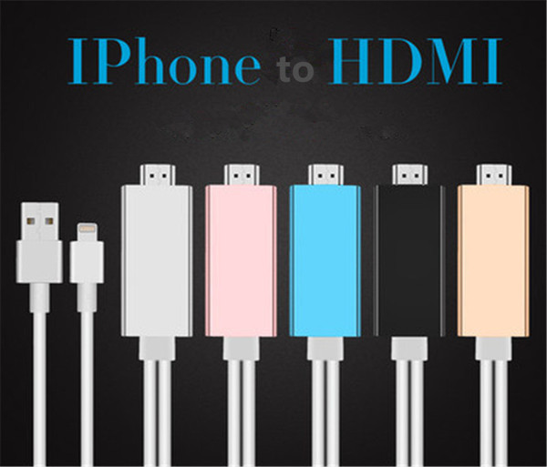 2M High Speed Aluminum HDMI HDTV AV Cable For iPhone 5 5S SE 6 6S Plus/ipad Support HD 1080P