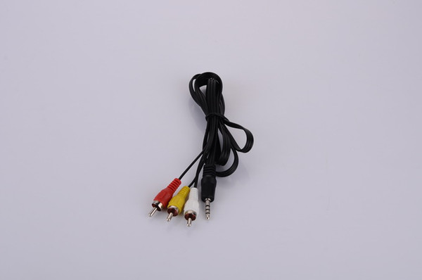 3.5mm jack to 3 RCA audio video AV adapter cables 112CM 3 in 1 audio cable DHL Fedex Free shipping