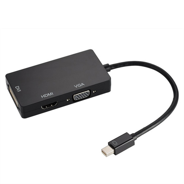 Mini Displayport (3 in 1) DP to HDMI DVI VGA Converter Adapter Cable 2 Color Free DHL