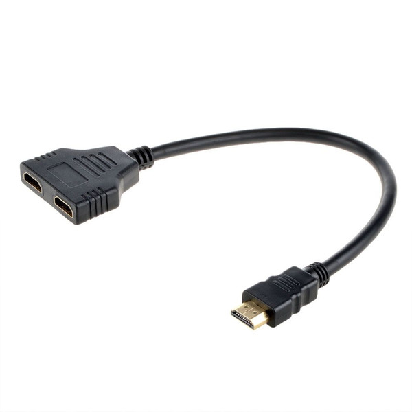 1080P HDMI Port Male to 2 Female 1 In 2 Out Splitter Cable Adapter Converter