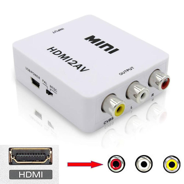 Mini Composite HDMI to RCA Audio Video AV CVBS Adapter Converter For HDTV EL6218