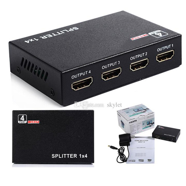 4 Port HDMI Splitter Full HD 1080P Video HDMI Switch Splitter For HDTV STB PS3 DVD With Retail package