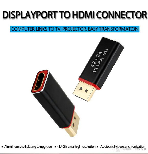 Hot Display Port DP Male to HDMI Female Converter Cable Adapter Video Audio Connector Black for HDTV PC For 4K*2K