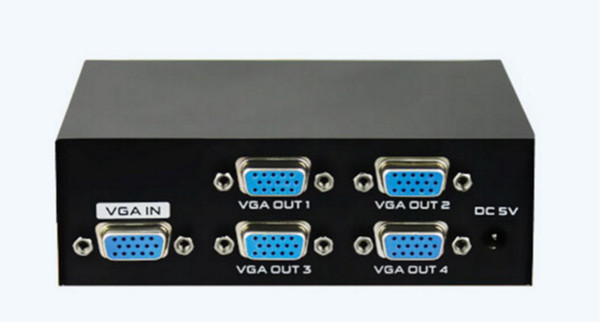 1in 4 out VGA splitter 4 ports Video switch hub 480P/576P/720P/1080P