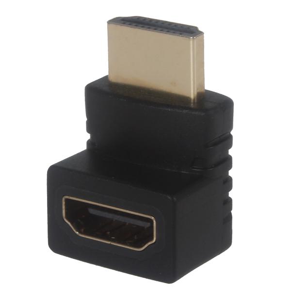 1080P Right Angle HDMI Male to HDMI Female Cable Extend Adapter for HDTV / DVD / PS3 HMP_511