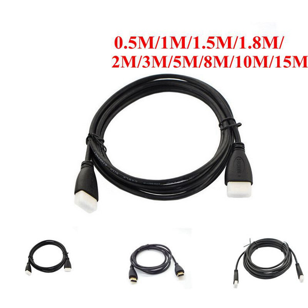 0.5m 1m 1.5m 1.8m 2m 3m 5m 8m 10m 15m Male-Male HDMI Cable 1.4 Version 1080p 3D for HDTV