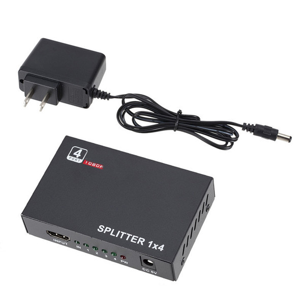 New 4 Port HDMI Splitter Full HD 1080P Video HDMI Switch Splitter For HDTV STB PS3 DVD With Retail package STY079