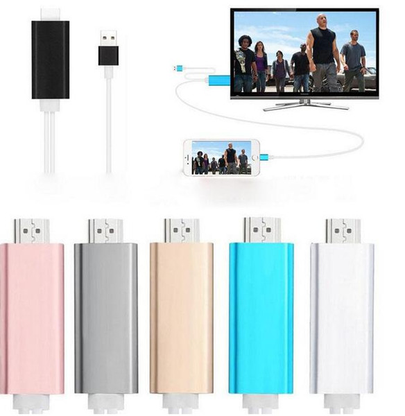 Dock to HDMI HDTV TV Adapter USB Cable 1080P for iPhone 5/5S/6/6S/6PLUS /6S PLUS7/7plus HDMI Cable with retail box