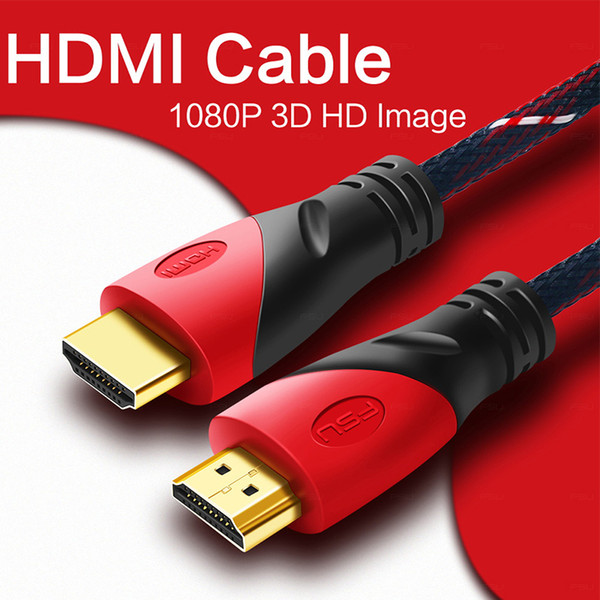 Black+red High Speed HDMI Cable Gold Plated Connection with Red mesh 1080P 3M 10 FT 5M 16FT