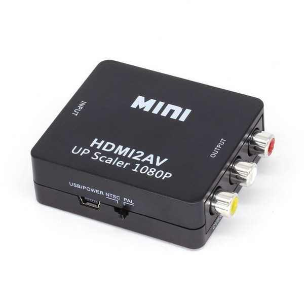 Mini Hd 1080p Hdmi2av Video Converter Box Hdmi To Rca Av/cvsb L/r Video Support Ntsc Pal Output Hdmi To Av Adapter