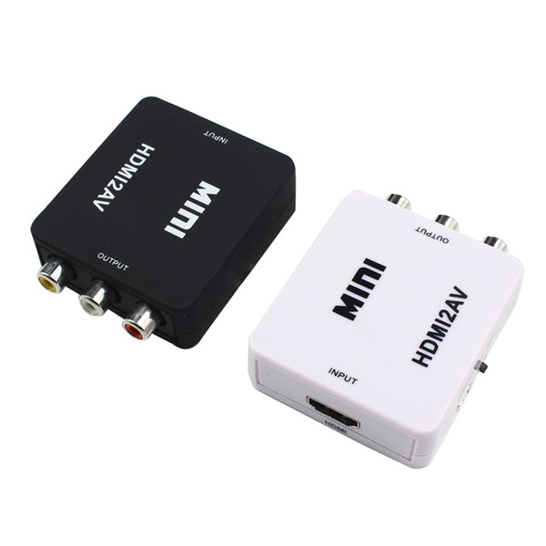 New HDMI2AV 1080P HD Video Adapter mini HDMI to AV Converter CVBS+L/R HDMI to RCA For Xbox 360 PS3 PC360 With Boxes