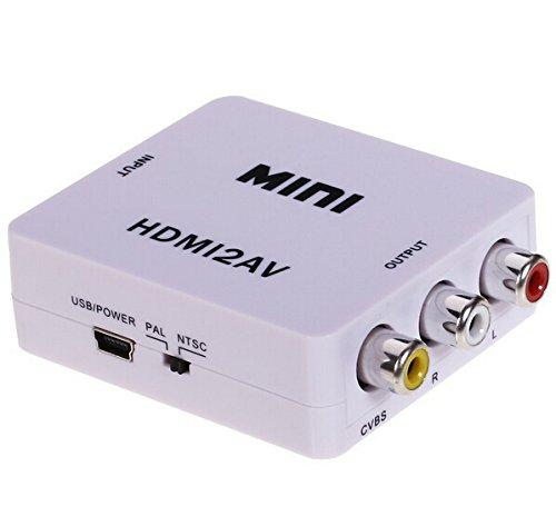 Generic Mini HD Video Converter Box HDMI to AV/CVBS L/R Video Adapter HDMI2AV Support NTSC and PAL Output 50pcs