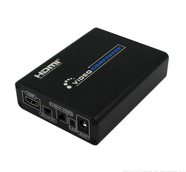 HDMI to 3RCA AV CVBS Composite & S-Video R/L Audio Converter Adapter Upscaler