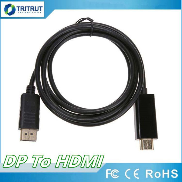 1.8m HDMI Cable DisplayPort Male to HDMI Male 1080P Video Converter Adapter DP to HDMI Cable for HDTV Monitor Projector MQ50