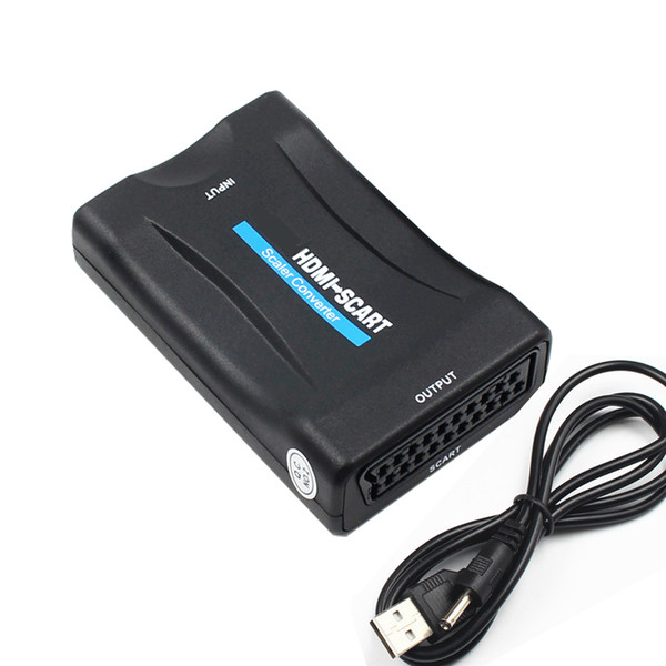 HDMI To Scart Adapter 1080p Video Audio Converter Scaler STB DVD Video Audio HDMI Converter Scart Adapter