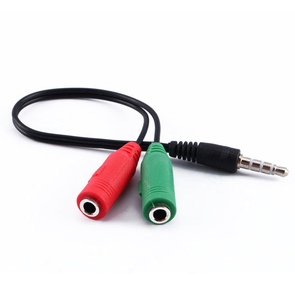 Digital Cables Audio Video Cables 3.5mm Stereo Headphone Headset Microphone Audio Y Splitter Cable Adapter Plug Jack Cord