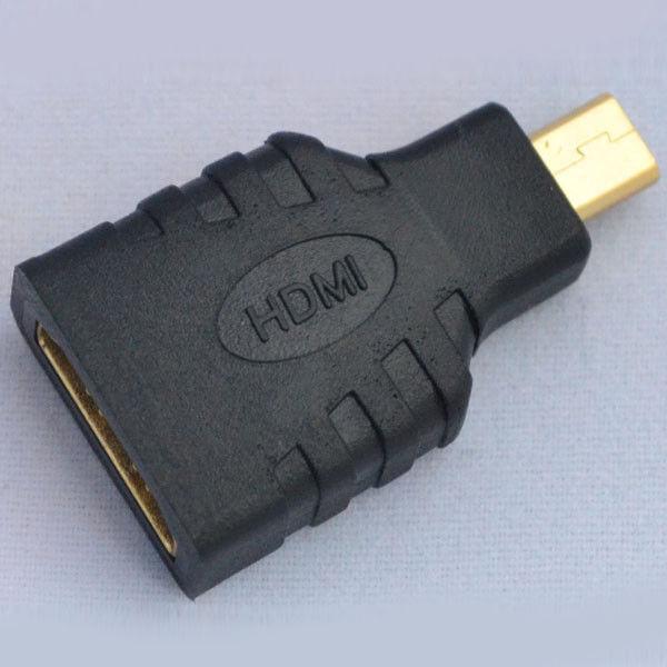 Micro HDMI Male to HDMI Female Adapter Connector For HDTV TV Box Phone MP4 Black