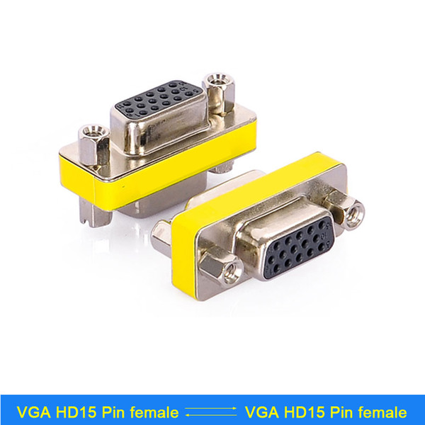 Top Selling VGA adapters Female to Female VGA HD15 Pin Convert VGA 15PIN F-F Gender Changer Convertor Adapter