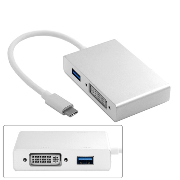 Usb 3.1 Type C to USB OTG /HDMI/ DVI /VGA Adapter for Laptop & Notebook for Network Card,Card Reader, U Disk and Mouse -5pcs