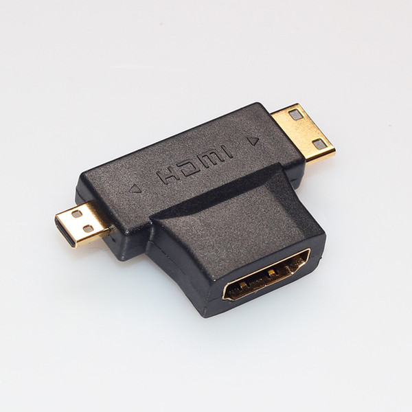 3 in 1 HDMI Female to Mini HDMI Male + Micro HDMI Male Adapter