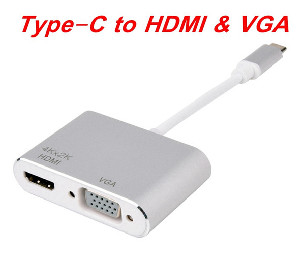 USB C HDMI VGA Adapter USB Type-c to HDMI 4K Male to Female for MacBook Pro ChromeBook Xiaomi Huawei Mate 10 C