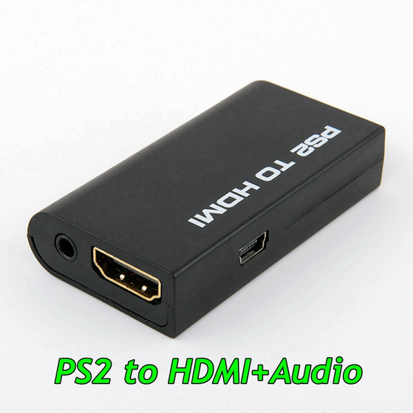 PS2 to HDMI with 3.5mm audio video Converter connector adapter for HDTV support 480i 576i 480p,Wholesale Free Shipping