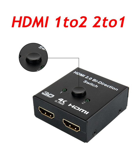 HDMI 1to2 2to1 Bi-direction Switch HD Audio Video 1x2 2*1 Converter Bi-Directional HDMI Switcher for PS3, PS4, projectors, TV receivers, TVs