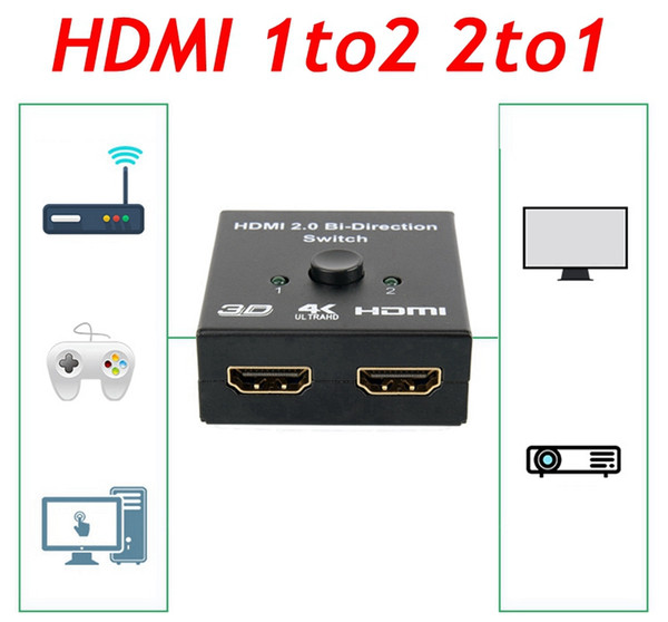 HDMI 1to2 2to1 Bi-direction Switch HD Audio Video 1x2 2*1 Converter Bi-Directional HDMI Switcher for gaming consoles,XBox 360, Xbox One, PS3