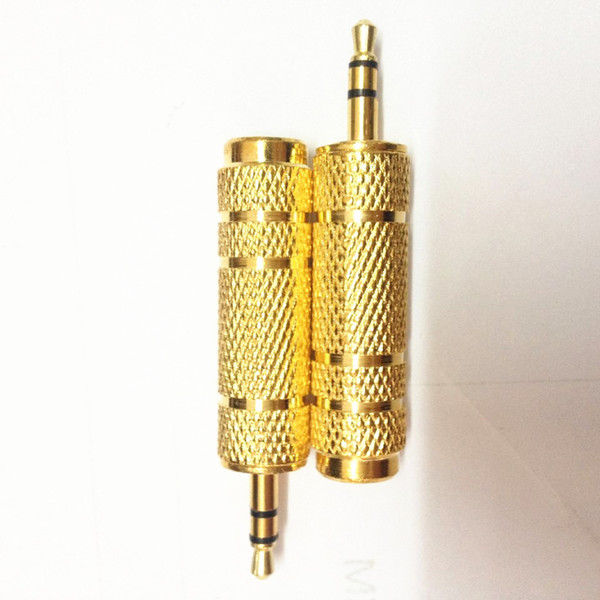 3.5mm Male to 6.5mm 3.5mm Male to 6.35mm Stereo Headphone Microphone Audio Adapter Converter Gold Plated 200PCS/LOT