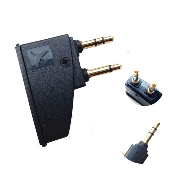 Headphone Airline Adapter Connector 3.5mm to 2 x 3.5 mm Stereo Ear Headset Headphone Audio Adapter Connector Jack Aircraft Airplane