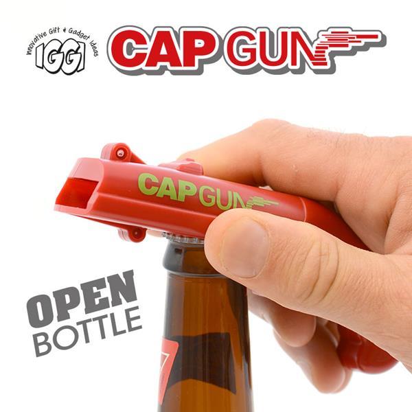 Portable Cap Gun Bottle Opener Pistol Launcher Shooter Bar Beer Opener Flying Cap Drink Opener Kichen Tool Cooking Bar Shooting Over 5 Meter