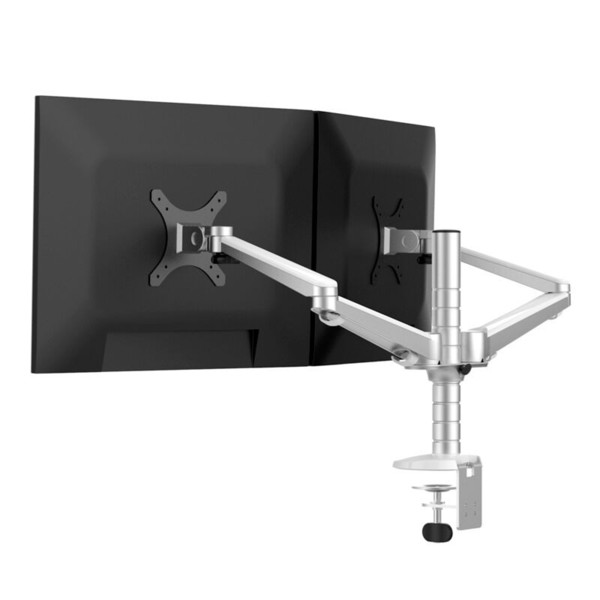 OA-4S Aluminum Alloy Desktop Double Arm Dual Monitor Holder Full Motion LED Screen Mount Arm Rotary Base Stand